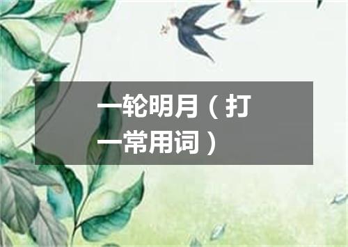 一轮明月（打一常用词）