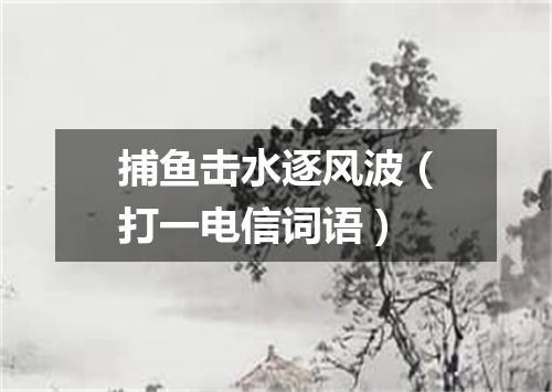 捕鱼击水逐风波（打一电信词语）
