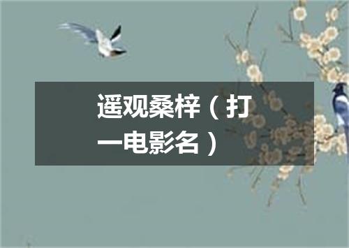 遥观桑梓（打一电影名）