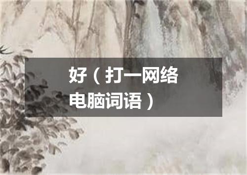 好（打一网络电脑词语）
