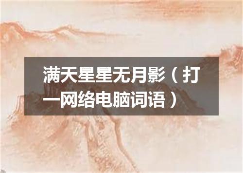满天星星无月影（打一网络电脑词语）