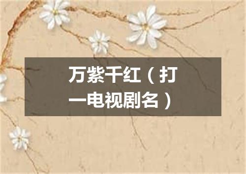 万紫千红（打一电视剧名）