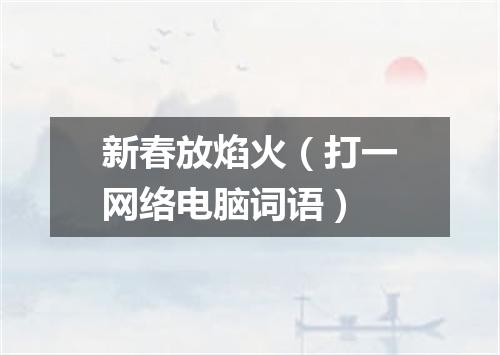 新春放焰火（打一网络电脑词语）