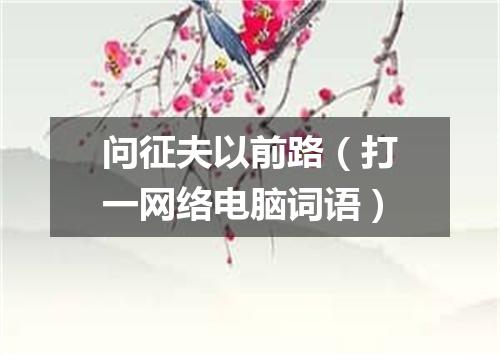 问征夫以前路（打一网络电脑词语）