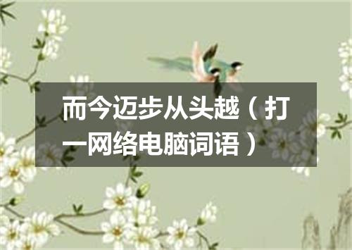 而今迈步从头越（打一网络电脑词语）