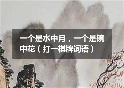 一个是水中月，一个是镜中花（打一棋牌词语）