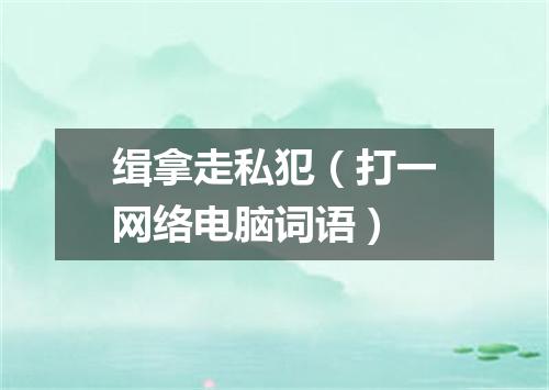 缉拿走私犯（打一网络电脑词语）