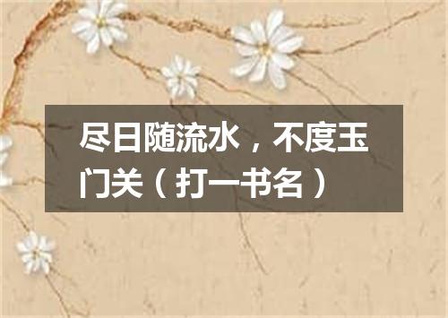 尽日随流水，不度玉门关（打一书名）