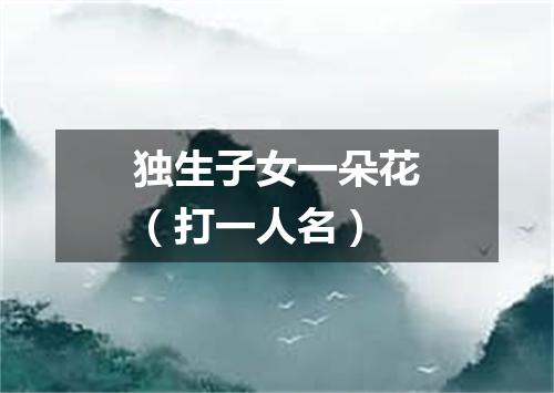 独生子女一朵花（打一人名）