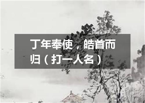 丁年奉使，皓首而归（打一人名）