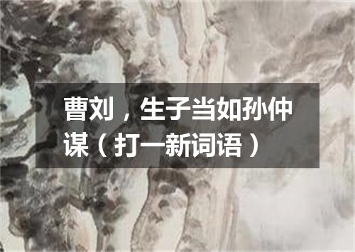 曹刘，生子当如孙仲谋（打一新词语）