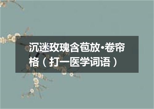 沉迷玫瑰含苞放·卷帘格（打一医学词语）