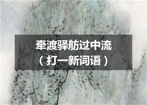 牵渡驿舫过中流（打一新词语）