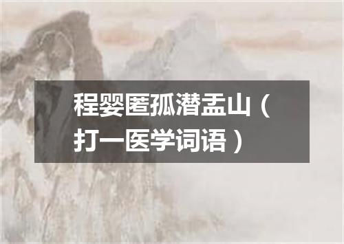 程婴匿孤潜盂山（打一医学词语）