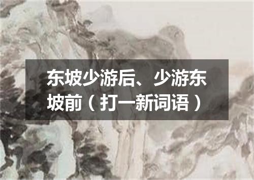 东坡少游后、少游东坡前（打一新词语）