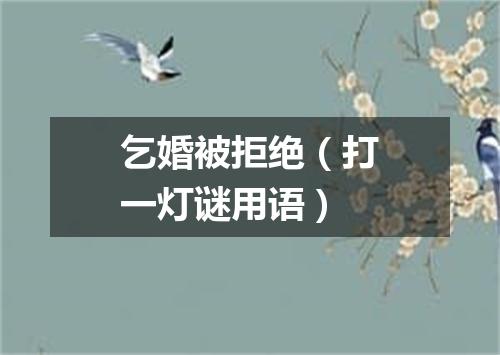 乞婚被拒绝（打一灯谜用语）