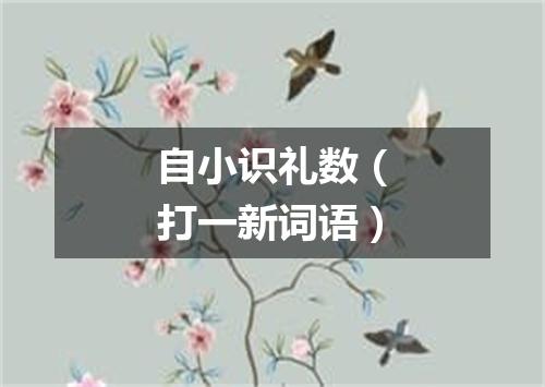 自小识礼数（打一新词语）