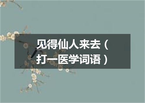 见得仙人来去（打一医学词语）