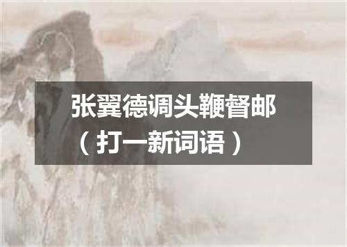 张翼德调头鞭督邮（打一新词语）