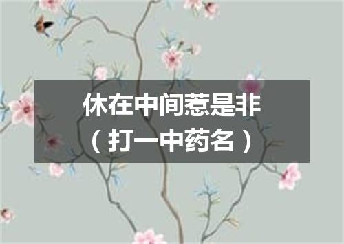 休在中间惹是非（打一中药名）