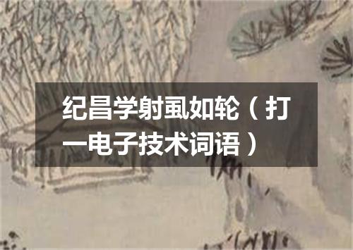 纪昌学射虱如轮（打一电子技术词语）