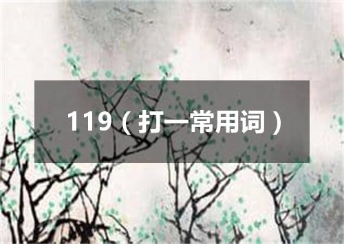 119（打一常用词）
