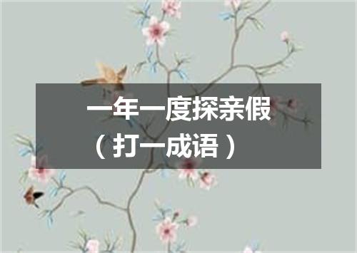 一年一度探亲假（打一成语）