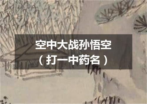 空中大战孙悟空（打一中药名）