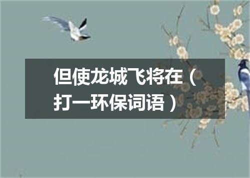 但使龙城飞将在（打一环保词语）