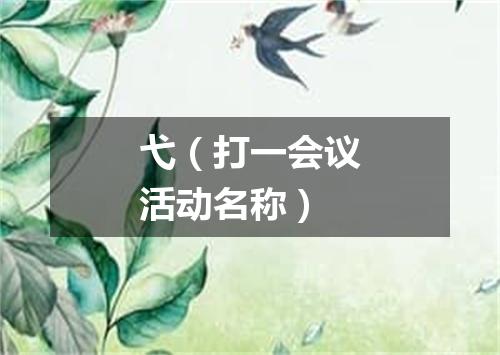 弋（打一会议活动名称）