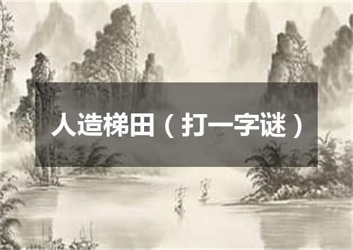 人造梯田（打一字谜）