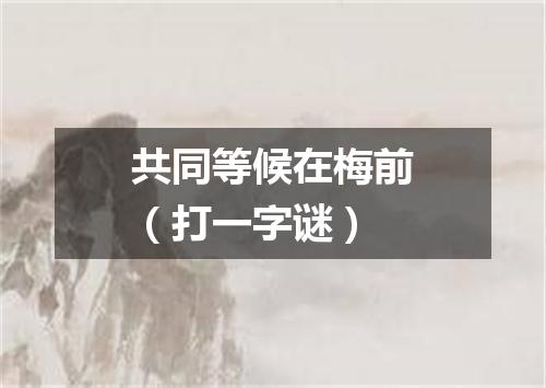 共同等候在梅前（打一字谜）
