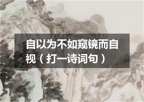 自以为不如窥镜而自视（打一诗词句）