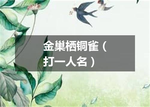 金巢栖铜雀（打一人名）