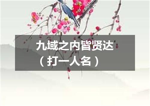 九域之内皆贤达（打一人名）