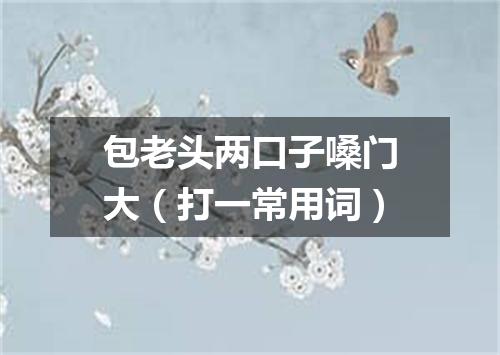 包老头两口子嗓门大（打一常用词）