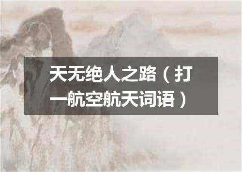 天无绝人之路（打一航空航天词语）
