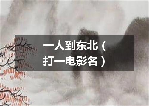 一人到东北（打一电影名）