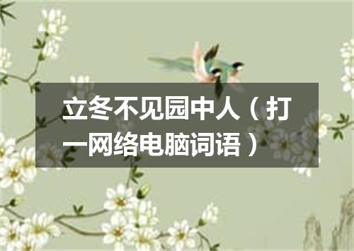 立冬不见园中人（打一网络电脑词语）