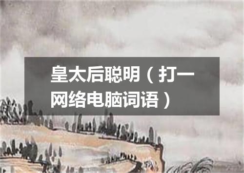 皇太后聪明（打一网络电脑词语）