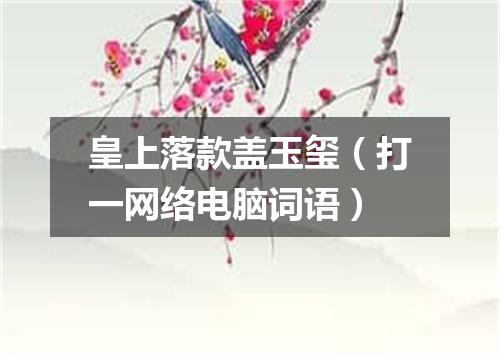 皇上落款盖玉玺（打一网络电脑词语）
