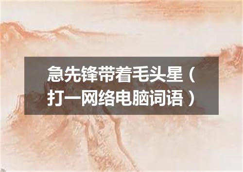 急先锋带着毛头星（打一网络电脑词语）