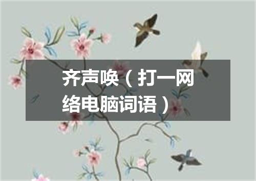 齐声唤（打一网络电脑词语）