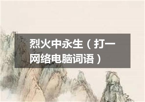 烈火中永生（打一网络电脑词语）