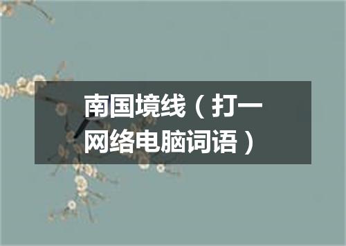 南国境线（打一网络电脑词语）
