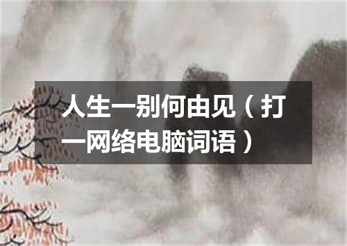 人生一别何由见（打一网络电脑词语）