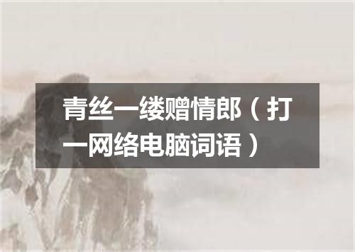 青丝一缕赠情郎（打一网络电脑词语）