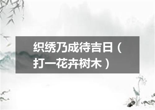 织绣乃成待吉日（打一花卉树木）