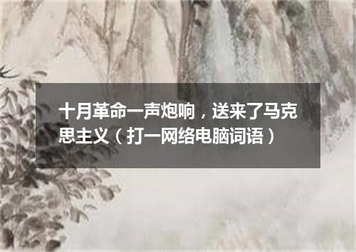 十月革命一声炮响，送来了马克思主义（打一网络电脑词语）