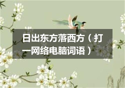 日出东方落西方（打一网络电脑词语）